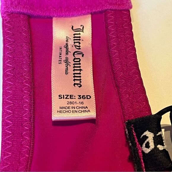 Juicy Couture Bra Bright Pink Size 36D - Picture 3 of 6